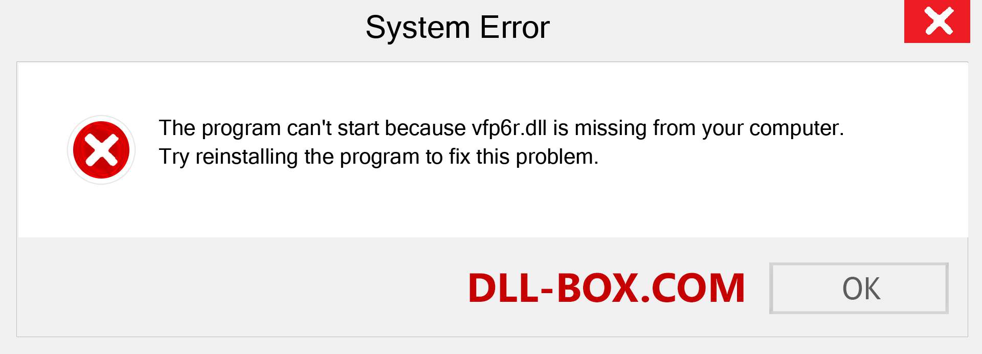  vfp6r.dll file is missing?. Download for Windows 7, 8, 10 - Fix  vfp6r dll Missing Error on Windows, photos, images